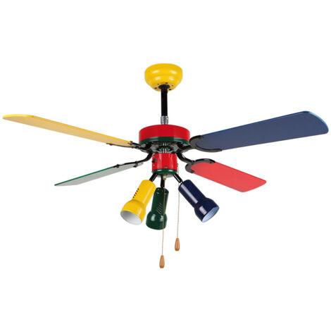Orbegozo ventilador de techo con luz CC 09105, 3 velocidades, 4 aspas, sistema ventilación reversible, 105 cm diámetro, 50 W