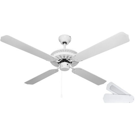 Orbegozo ventilador de techo con luz CF 07132 B, 3 velocidades, 4 aspas reversibles, 132 cm diámetro, 60 W