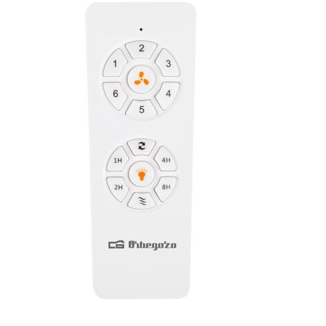 Orbegozo ventilador de techo con luz CP 131132, 6 velocidades, motor DC, mando a distancia, temporizador, 132 cm diámetro, 40 W