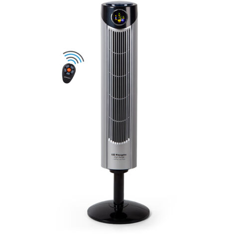 Orbegozo ventilador de torre iónico TWM 1015, 3 velocidades, mando a distancia, oscilante, pie de gran altura, 45 W