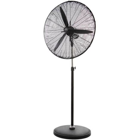 Orbegozo ventilador industrial PWS 0168, 3 velocidades, función oscialante, cabezal multiorientable, fabricado en hierro fundido, altura regulable hasta 180 cm, 65 cm diámetro, 150 W