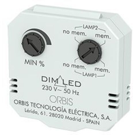 ORBIS OB200009  Regulador luminosidad DIM LED 3-4 hilos