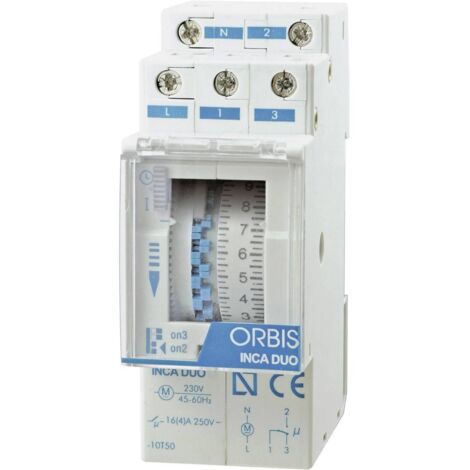 Orbis-timer INCA DUO D Bianco Interruttore Temporizzato