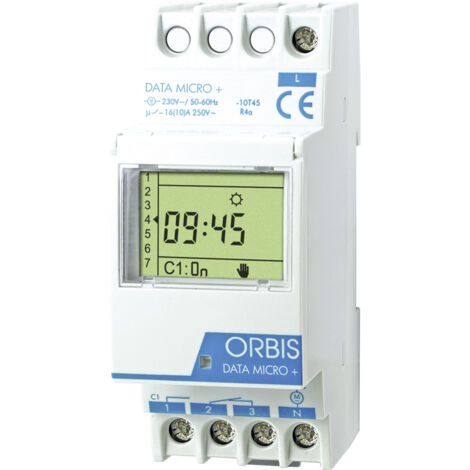 ORBIS Zeitschalttechnik DATA MICRO +  230V Hutschienen-Zeitschaltuhr digital 250 V/AC