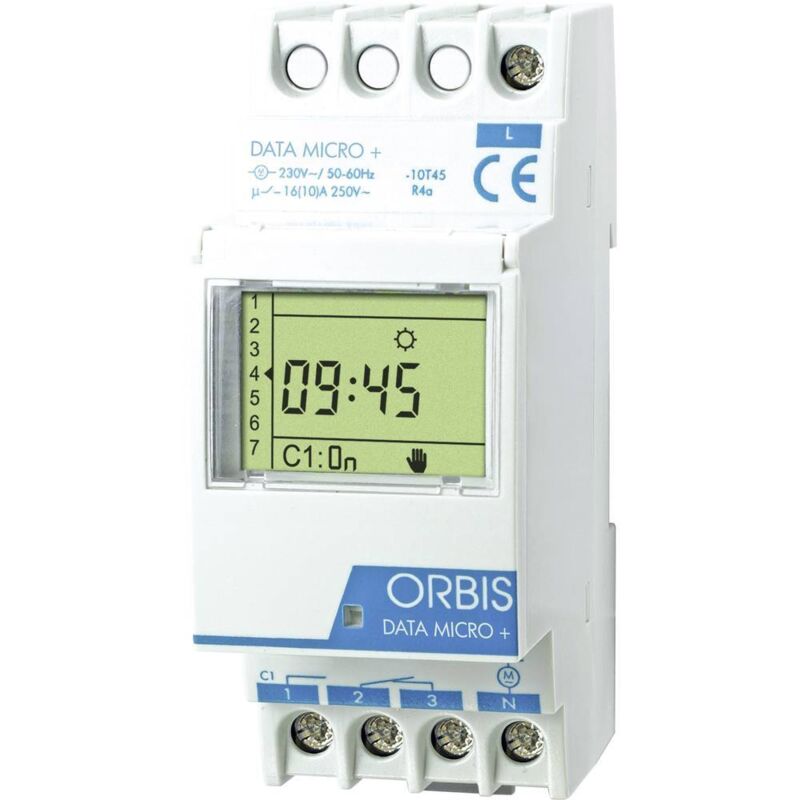 Data micro + 230V Programmateur horaire pour rail numérique 250 v/ac - Orbis Zeitschalttechnik