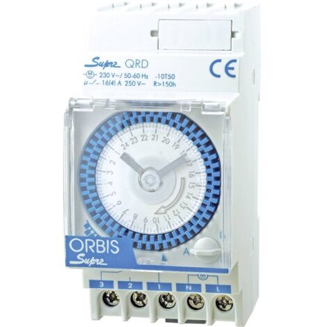 ORBIS Zeitschalttechnik SUPRA QRS 230V Timer per guida DIN analogico 230 V/AC