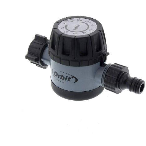 Orbit 96014, Timer meccanico a vite, 5.5 x 14 x 8 cm, Nero