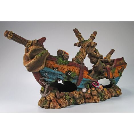 Orbit Aquariendeko Schiffswrack 26 x 53 x 14 cm Wurzel/Gehölz