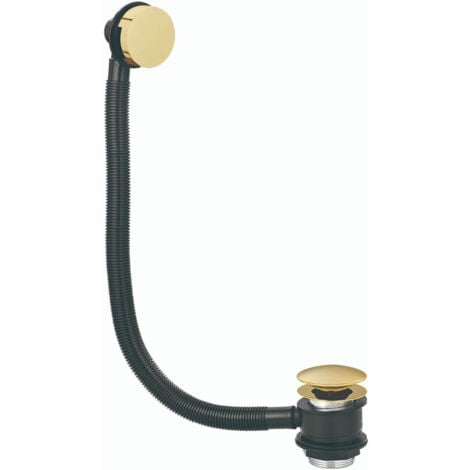 Bathtub Flexible Overflow Pipe Waste Drain Trap with Antique Brass Endings