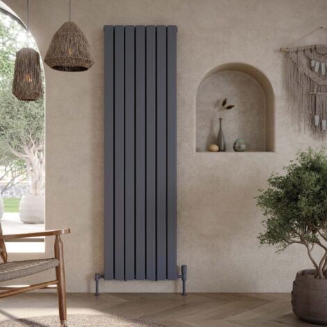 Orbit Bravo Single Designer Vertical Radiator 1800mm H x 408mm W - Anthracite