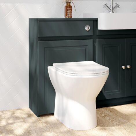 Orbit Classica Traditional Back to Wall WC Unit 500mm Wide - Charcoal Grey