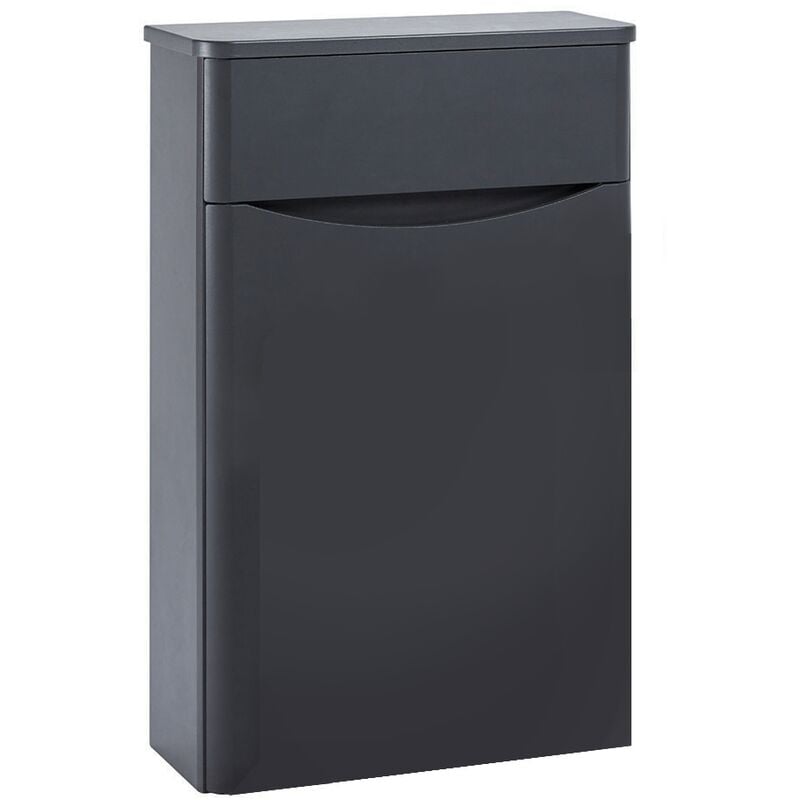 Orbit Contour Back to Wall WC Unit 500mm Wide - Graphite Grey