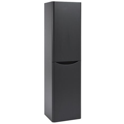 Orbit Contour Wall Hung Tall Storage Unit 400mm Wide - Graphite Grey