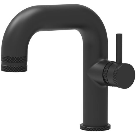 Orbit Core Side Lever Mono Basin Mixer Tap - Matte Black