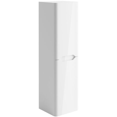 Orbit Ella Wall Hung 2-Door Tall Unit 350mm Wide - Gloss White