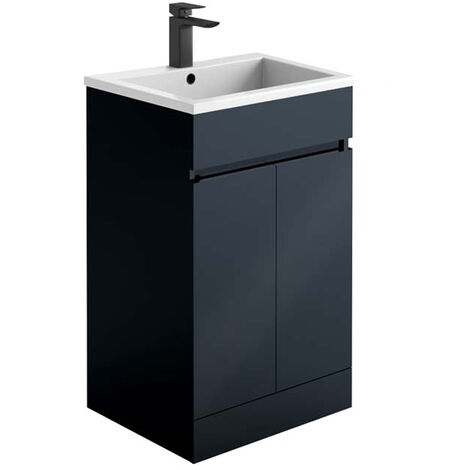 Orbit Empire Floor Standing 2-Door Vanity Unit with Basin 500mm Wide - Matt Anthracite