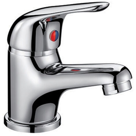 Orbit Entry Mono Basin Mixer Tap with Push Button Waste 35mm - Chrome