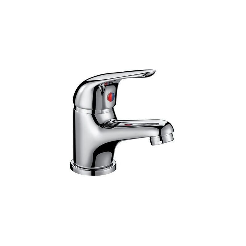 Entry Mono Basin Mixer Tap with Push Button Waste 35mm - Chrome - Orbit