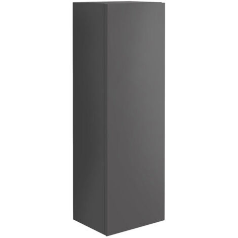 Orbit Illumo Wall Hung Tall Boy Storage Unit 300mm Wide - Matt Grey