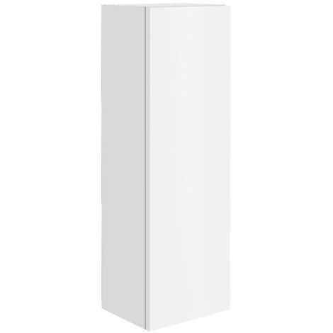 Orbit Illumo Wall Hung Tall Boy Storage Unit 300mm Wide - Matt White