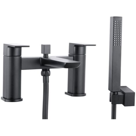 Orbit Muro Bath Shower Mixer Tap Pillar Mounted - Matt Black