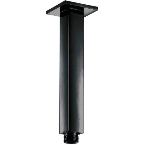 Orbit Noire Square Ceiling Mounted Shower Arm 190mm Length - Matt Black