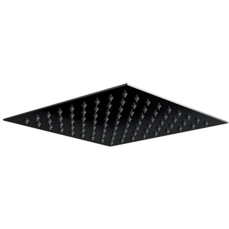 Orbit Noire Square Fixed Shower Head 300mm x 300mm - Stainless Steel/Matt Black