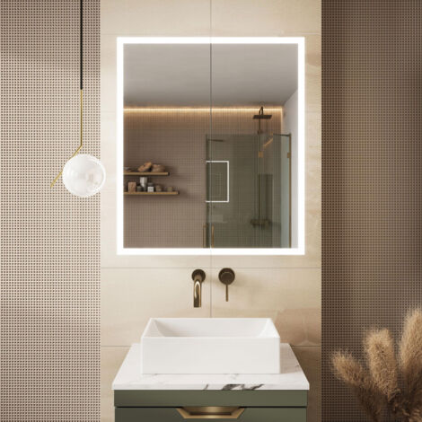 Orbit Prospr LED 2-Door Mirrored Cabinet with Bluetooth 600mm Wide