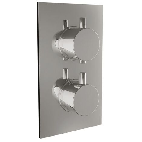 Orbit Recessed Round Concealed Shower Valve with Diverter Dual Handle - Chrome