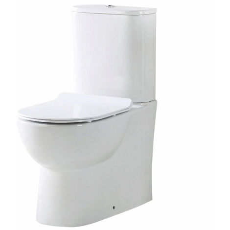 Orbit Riva Closed Back Coupled Rimless Pan Push Button Cistern - Excluding Seat
