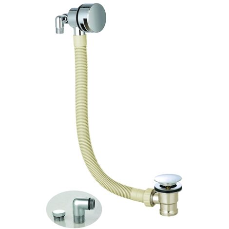 Orbit Round Bath Filler with Sprung Waste and Overflow - Chrome