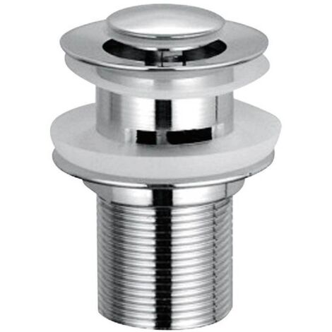 Orbit Round Centre Dome Sprung Basin Waste Chrome - Slotted