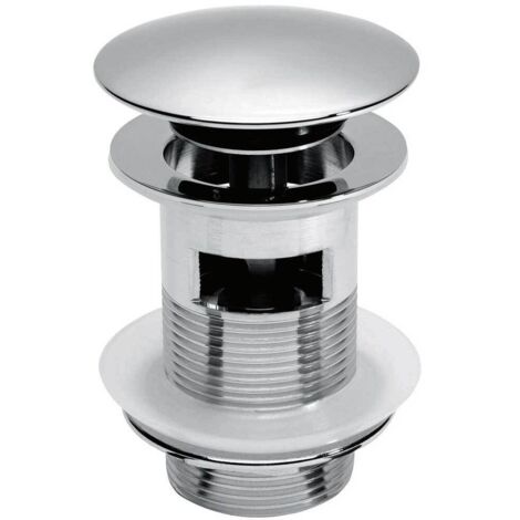 Orbit Round Dome Sprung Basin Waste Chrome - Slotted