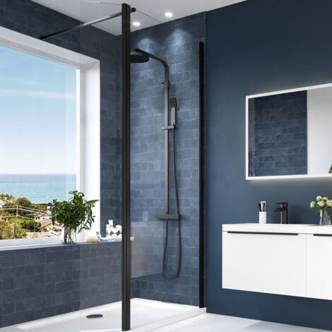 Orbit S8 Black Flipper Glass Panel 275mm Wide - 8mm Clear Glass