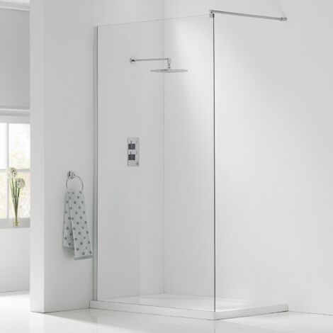 Orbit S8 Wet Room Glass Panel 700mm Wide - 8mm Glass