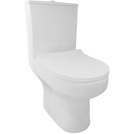 Orbit Spa Rimless Close Coupled Toilet with Push Button Cistern - Soft Close Seat