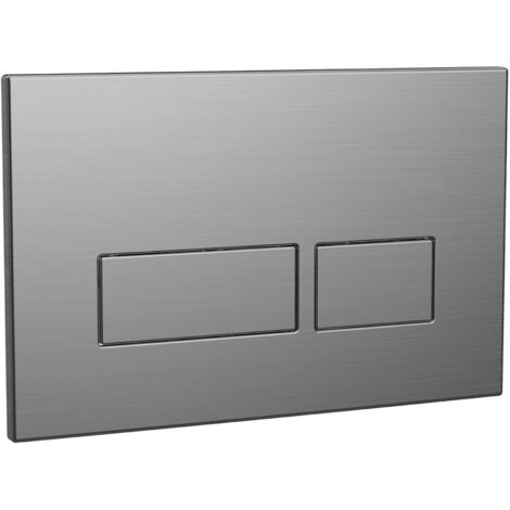Orbit Square Dual Button Toilet Flush Plate - Gunmetal