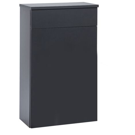 Orbit Supreme Back to Wall WC Toilet Unit 500mm Wide - Graphite Grey