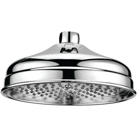 Orbit Traditional Round Fixed Shower Head 200mm Diameter - Chrome