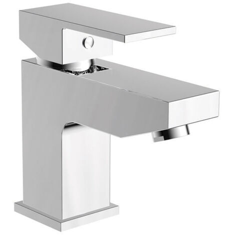 Orbit Vello Mono Basin Mixer Tap with Push Button Waste - Chrome