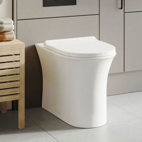 Orbit Viva Rimless Comfort Height Back to Wall Pan White - Excluding Seat