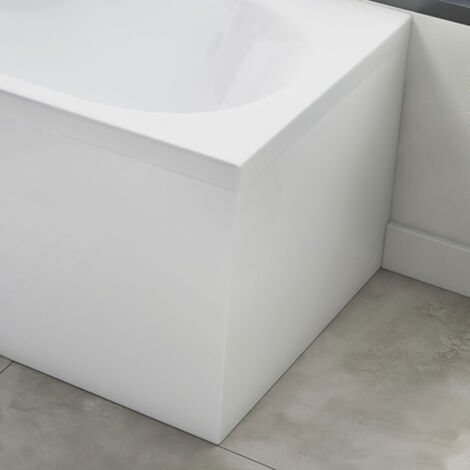 Orbit Waterproof End Bath Panel 800mm x 510mm - White Gloss