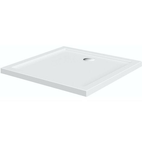 Orchard Square stone shower tray 760 x 760 - White