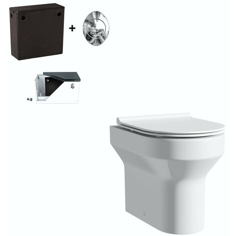 Orchard Wharfe back to wall toilet with soft close slim seat and concealed cistern
