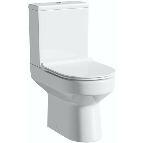 main image of "Orchard Wharfe close coupled toilet with soft close slim seat"