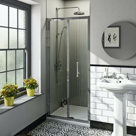 Orchard Winchester traditional 6mm bifold shower door 800mm - Chrome