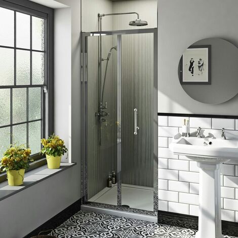 Orchard Winchester traditional 6mm bifold shower door 900mm - Chrome