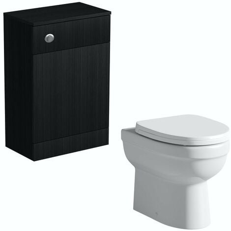 Orchard Wye essen black back to wall unit and Eden toilet with soft close seat