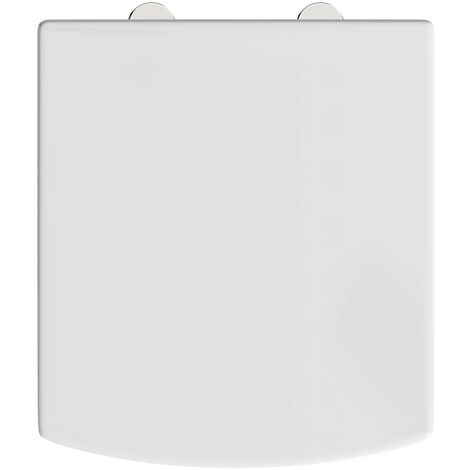 Orchard Wye square thermoset replacement toilet seat with soft close hinges - White