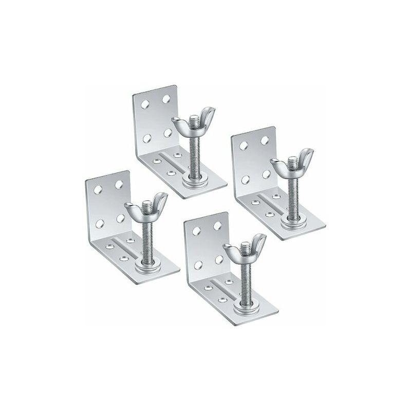 Orchid - 4pcs Shaped Wall Bracket and L-Wing Nut